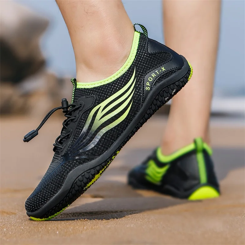HIKEUP Couple Lightweight Mesh Breathable Outdoor Sports Beach Shoes Running Cycling Travel Casual Swimming Shoes Factory Outlet