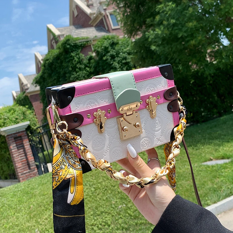 

2023 маленькая коробка, сумки для женщин, шарфы, модная сумка на плечо, женская кожаная сумка высокого качества, роскошные женские сумки через ...