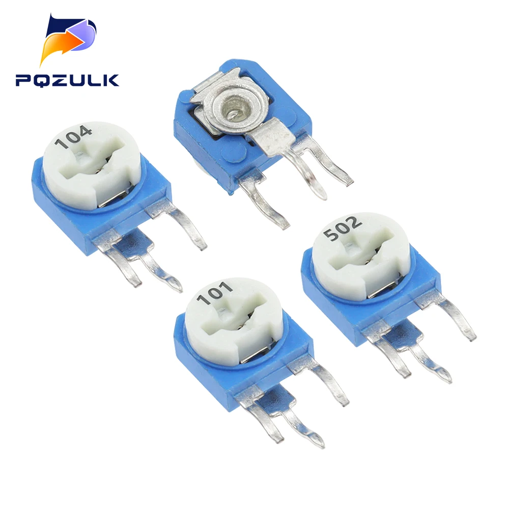 10 шт. Подстроечный резистор RM063 100 200 500 1k 2k 5k 10k 20k 50k 100k 200k 500k 1m Ом триммер