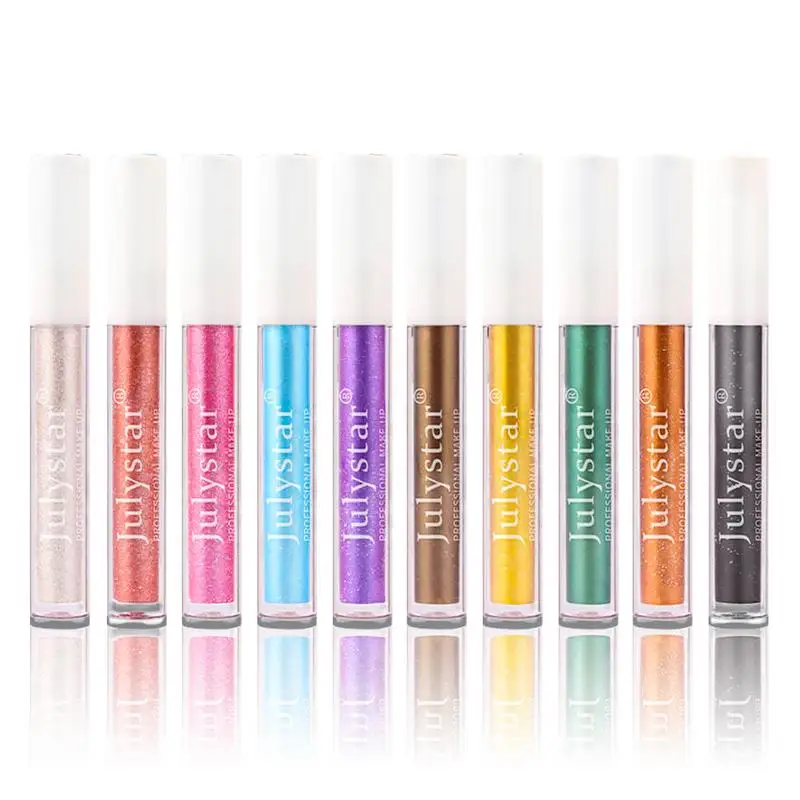 

10 Pieces Glitter Eyeliner Liquid Eyeshadow Eye Makeup Shimmer Metallic Eyeshadow Durable Waterproof Shimmer For Cosplay Party