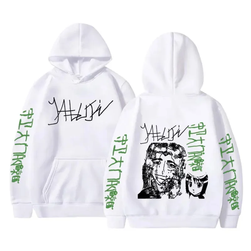 Худи Yabujin с принтом для мужчин и женщин Повседневная Толстовка Оверсайз