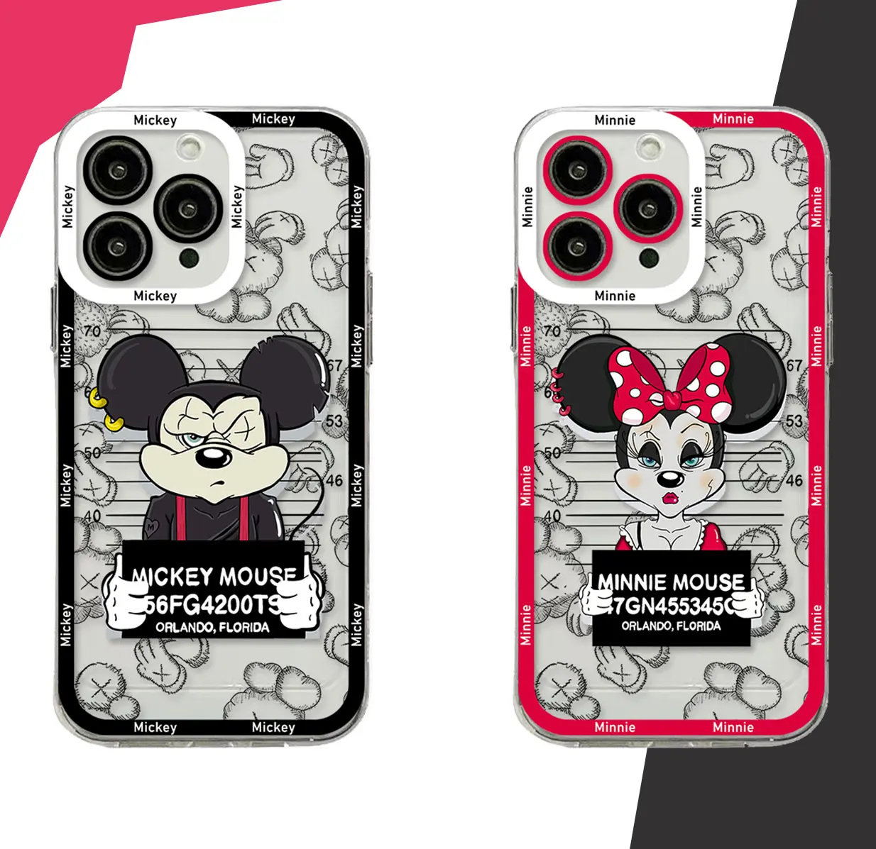 

Disney Mickey Minnie Mouse Donald Duck Phone Case For Xiaomi Redmi Note 12C 11 10 Pro Plus 10C 9A 9C 9T 4G 5G Transparent Capa