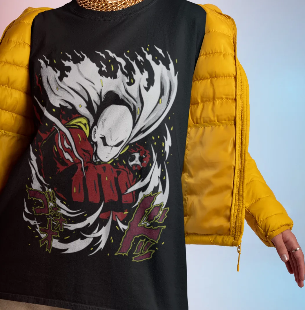 Аниме футболка One Punch Man Фубуки Сайтама Garou Genos Tornado