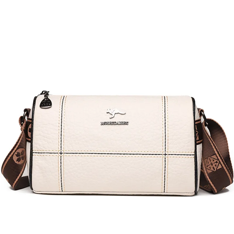

High Quality Solid Color Genuine Leather Shoulder Crossbody Bags For Women 2023 Cow Leather Ladies Handbags Female Fashion Tote