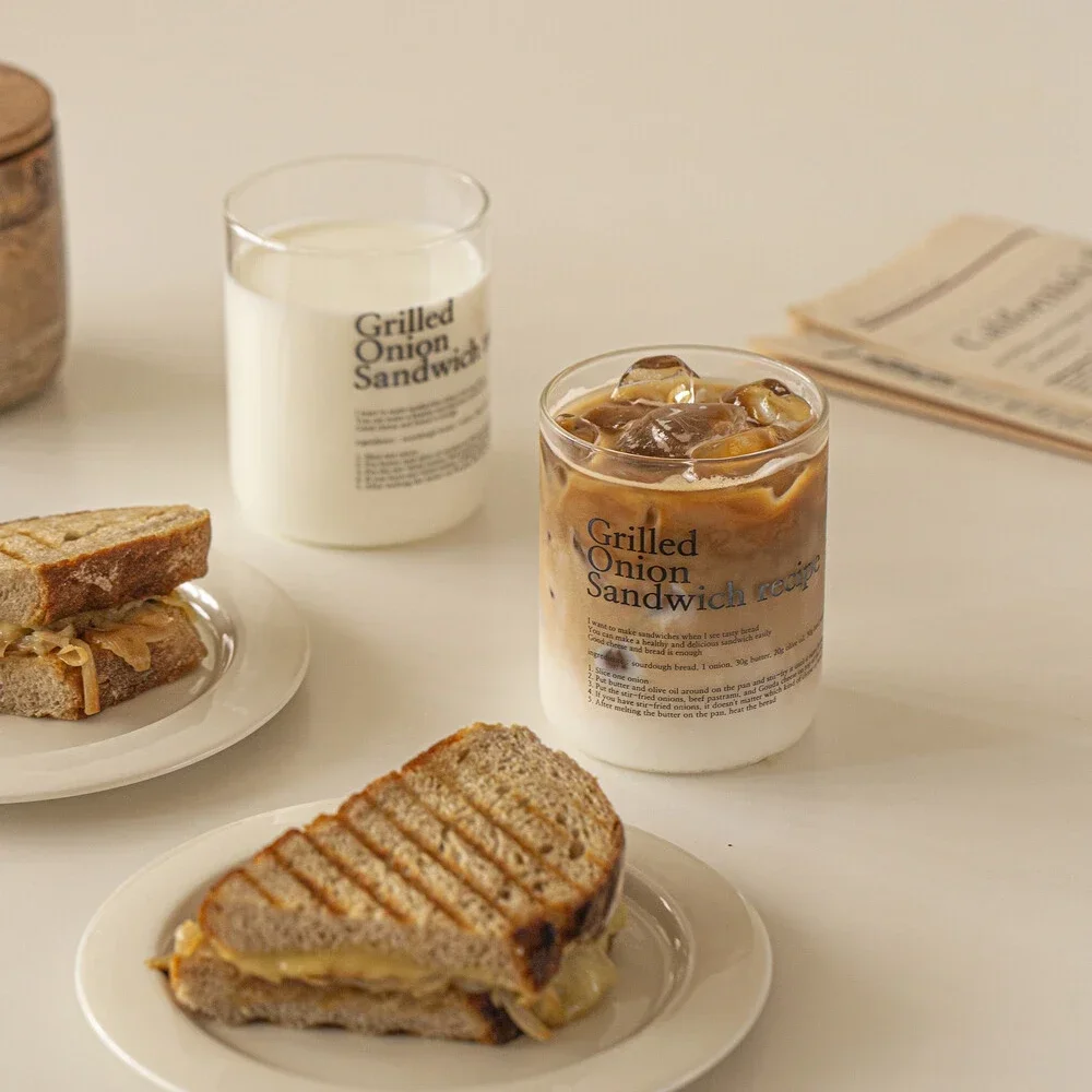 Стеклянная кружка в Корейском стиле с английской надписью стеклянная