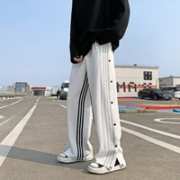 striped pants mens spring high street ins fried street sports pants loose casual cool tide mop breasted trousers