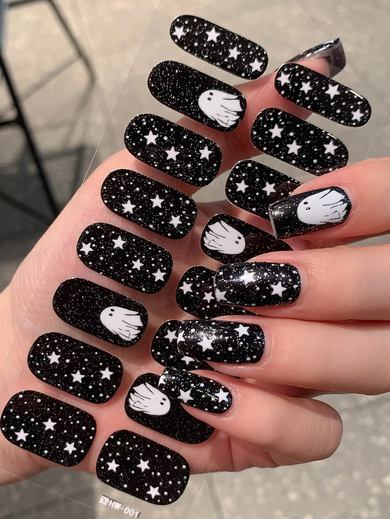 Наклейки для ногтей на Хэллоуин 16 насадок