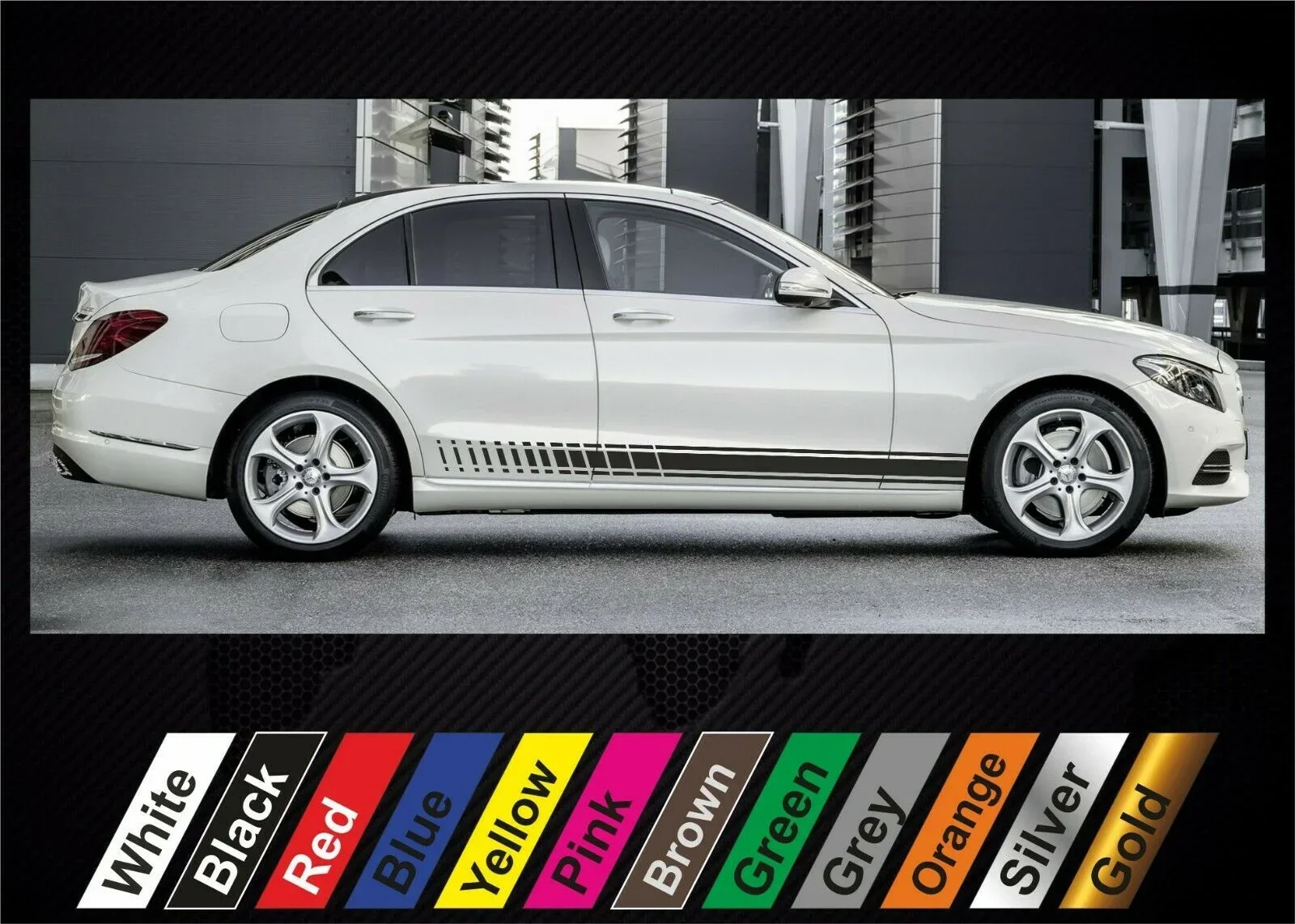 Для x2 наклейки Mercedes Benz W205 C Class AMG графическая наклейка на боковую полоску # 1