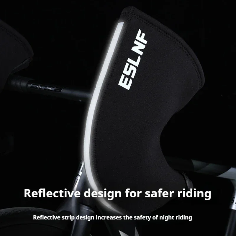 Eslnf Зимние Велосипедные Перчатки Теплые Ветрозащитные Для Горного Шоссейного