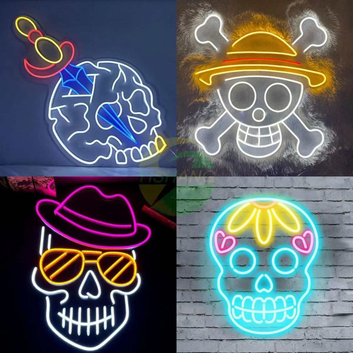 

Devil's Skull Neon Lights-Skull Head Neon Lights-Custom Neon Lights-Ghost House Special Effects-Horror Background Wall Decoratio