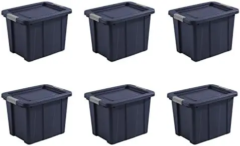 

18 Gal. Latching Tuff1 Totes, 18 Gallon, Dark Indigo, 6 Count Mini pipe bender