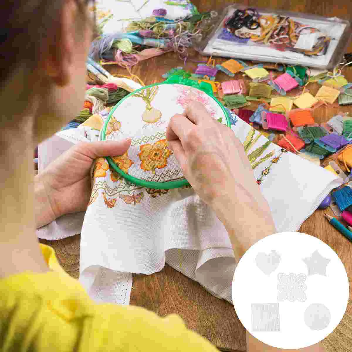 

Canvas Mesh Sheets Embroidery Crosssheet Diy Needlepoint Blankmaking Shapes Projects Crochet Pouch Crafting Clear Set Knitting