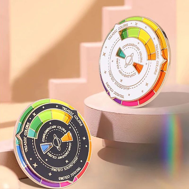 

Whirling Wheel Enamel Pin Theory Artist Gift Lapel Pins for Backpack, Hats, Pins for Boards, Rainbow Gifts