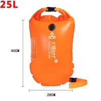 25l storage floating swimming bag pvc inflatable swimming buoy dry bag with waist belt swimming 2022 water sports safety bag