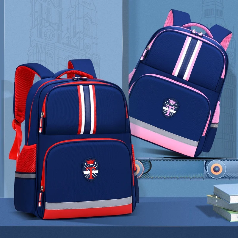6-12 Years Old High-capacity British Style Backpacks for Girl Boy New Children Fashion Simple Panelled Schoolbags Back To School