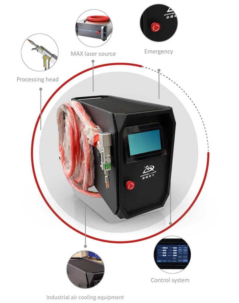 2 кВт 2000 Вт ручная головка сварщика волоконно-лазерный луч резак очистка