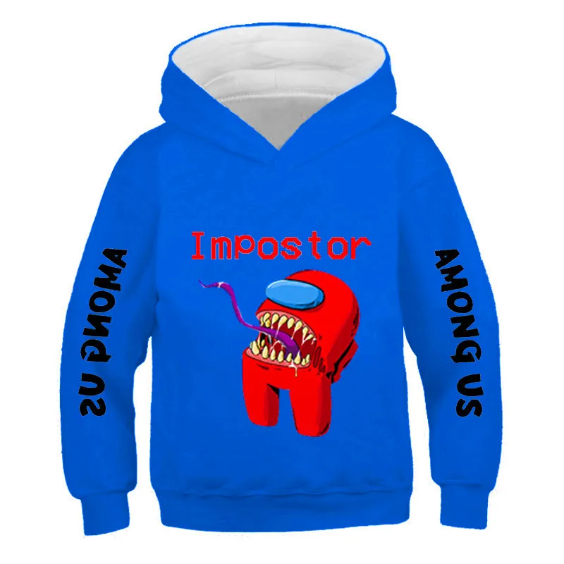 Among Us Impostor Game Kids Hoodie Boys Girls Hooded Sweatshirt Jumper Tops 