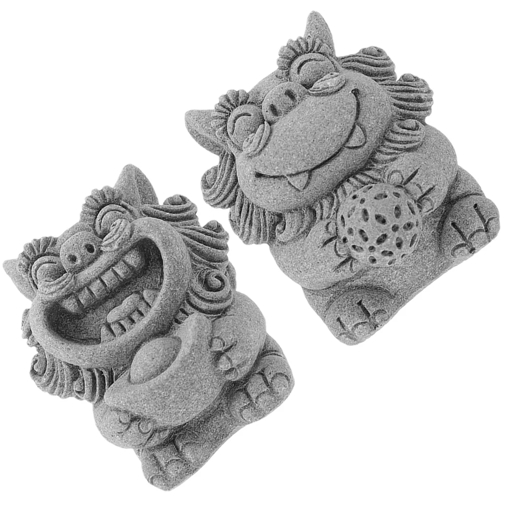 

Tabletop Decor Small Lion Sculpture Miniature Shape Decors Desktop Statue Ornament Adornment