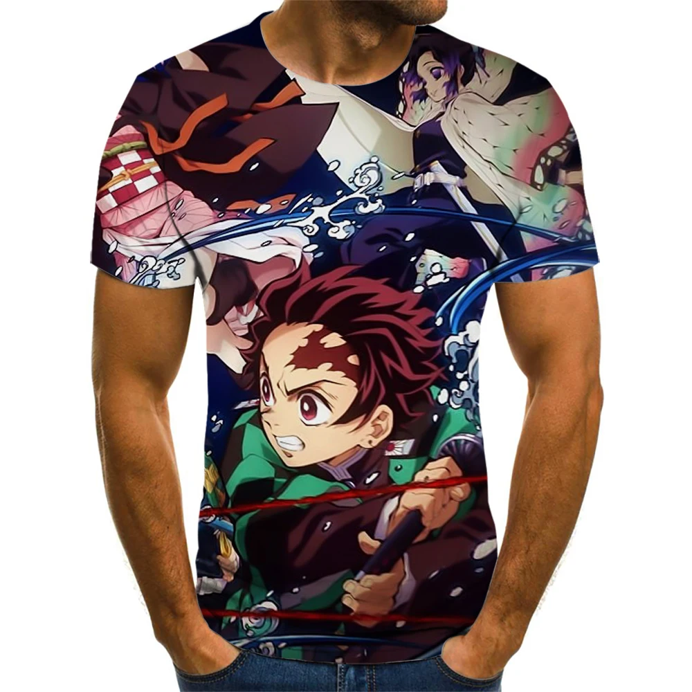 

Kimetsu No Yaiba Anime Clothes Manga Demon Slayer T Shirt For Men Camisetas Tops Ropa Hombre Tee Camisa Masculina Verano Koszulk