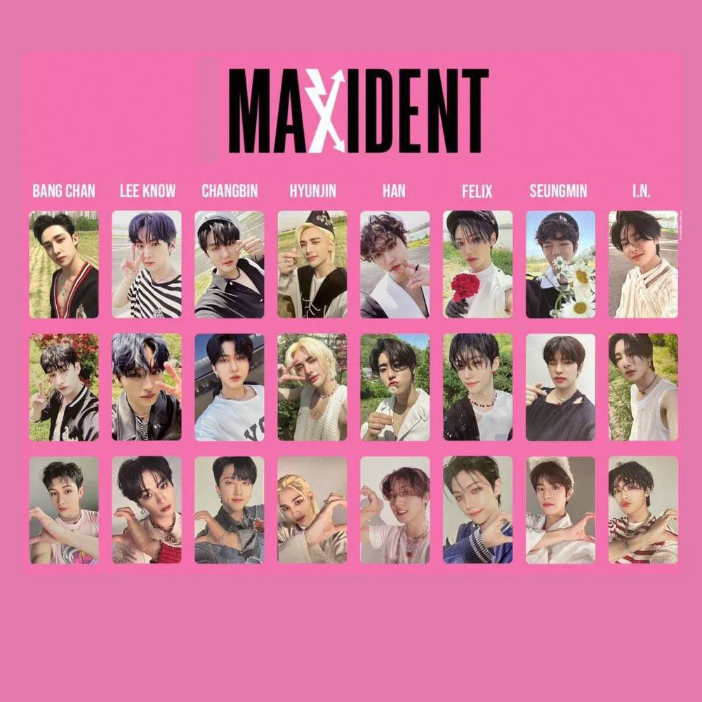 

8PCS STRAY KIDS Kpop New Album MAXIDENT Photocards Collection Postcards HD Printed LOMO Cards For Fans Collection Stationery