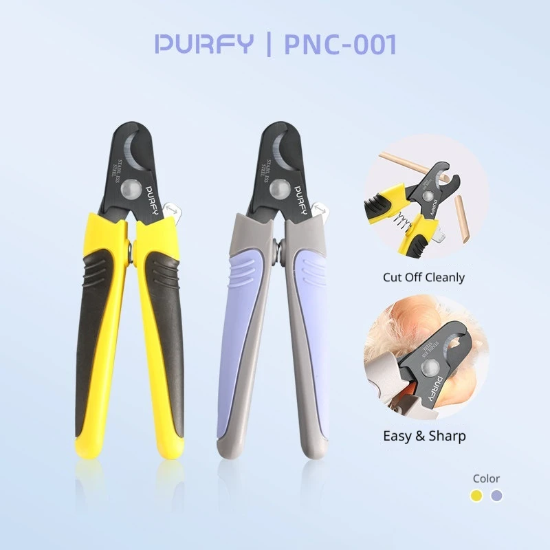 Фото Когтерезка для животных PURFY PNC-001 из нержавеющей стали с DLC-покрытием, нескользящей мягкой ручкой и полукруглыми лезвиями для груминга собак и кошек №2