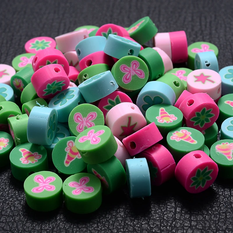 

Mixing Round Polymer Clay Beads 30/50Pcs 6 Colors Loose Handmade Clay Spacer Beads For Charms Jewelry DIY Accessories Making