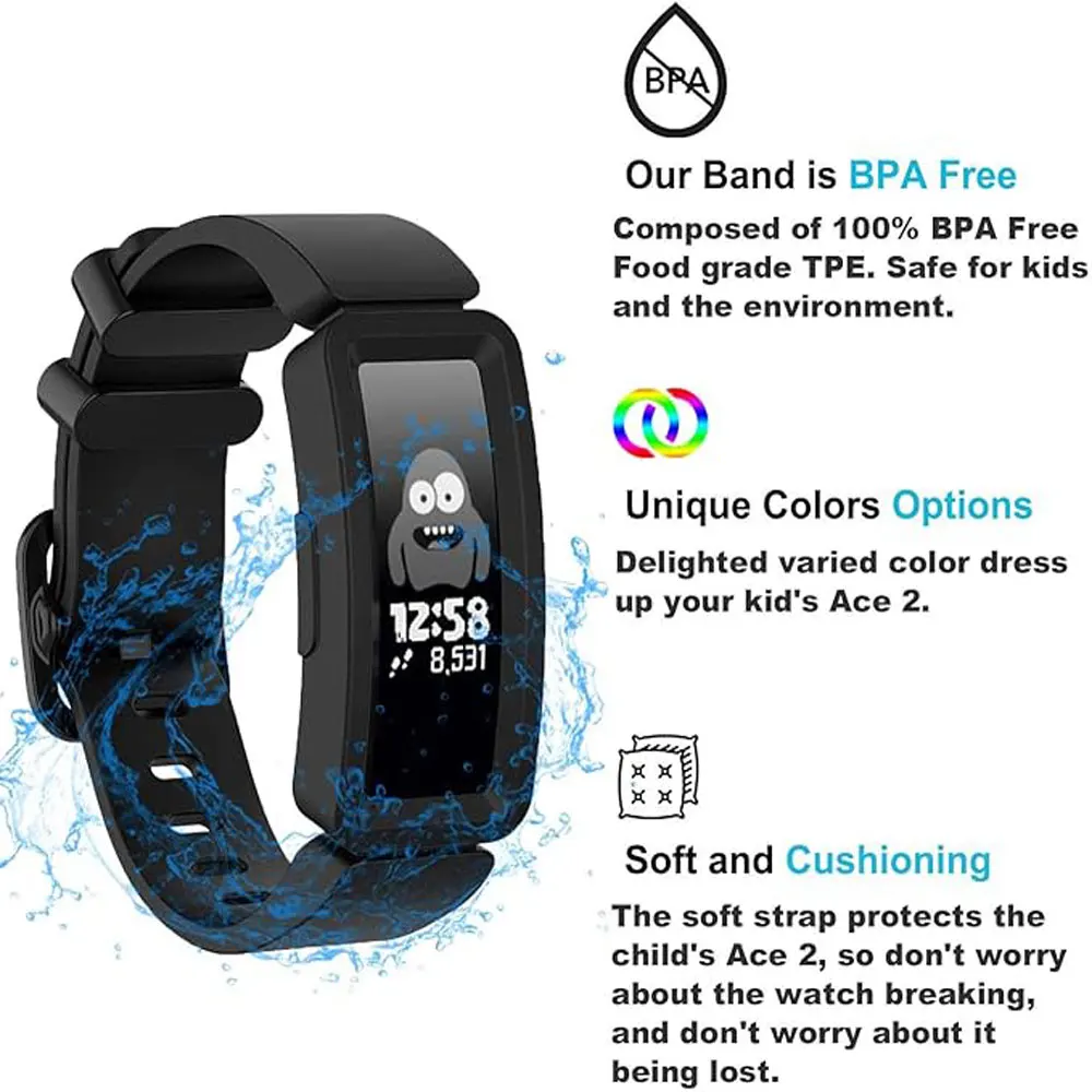 Силиконовый ремешок для Fitbit Ace 2 1 шт