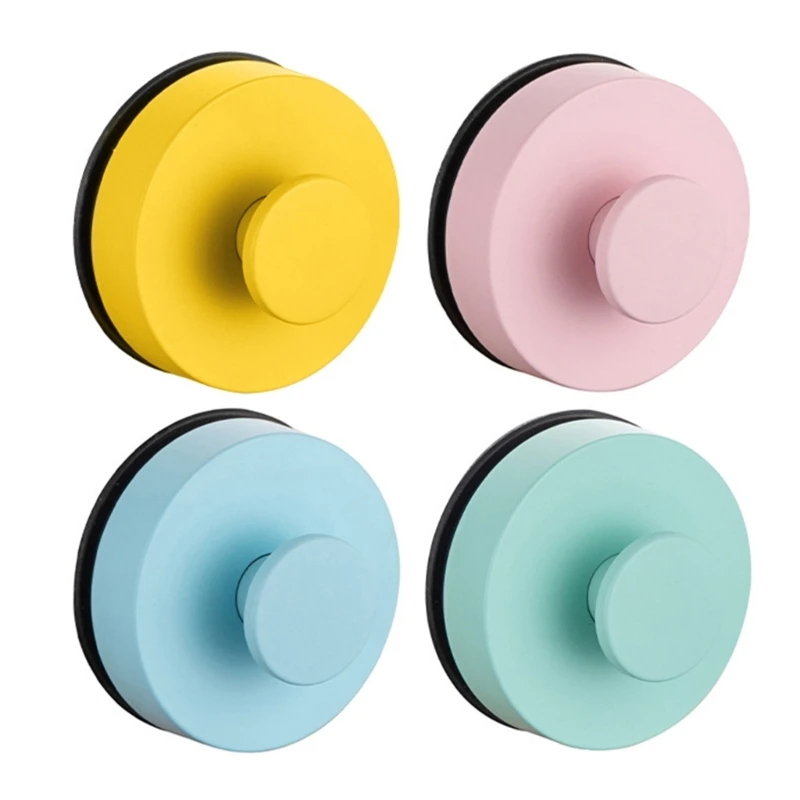 

2 Pcs Punch-Free Vacuum Suction Cup Hooks Holder Round Seamless Clothes Hook