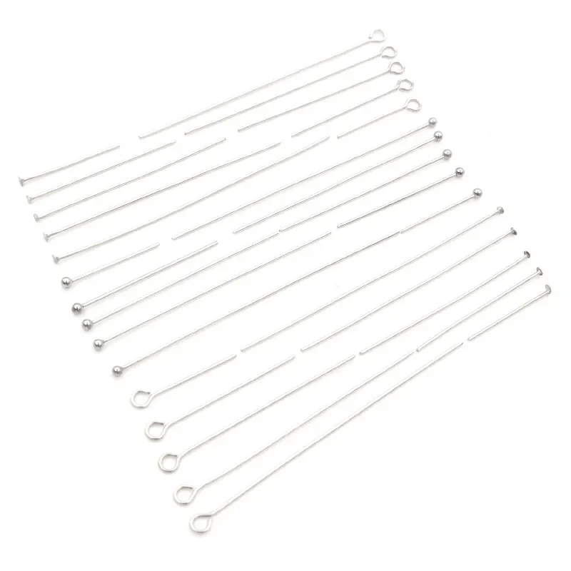 Fade 100pcs/Lot 20-70 mm 316 Stainless Steel Ball Pins Findings Ball Head Pins For Jewelry Making DIY Supplies Accessories