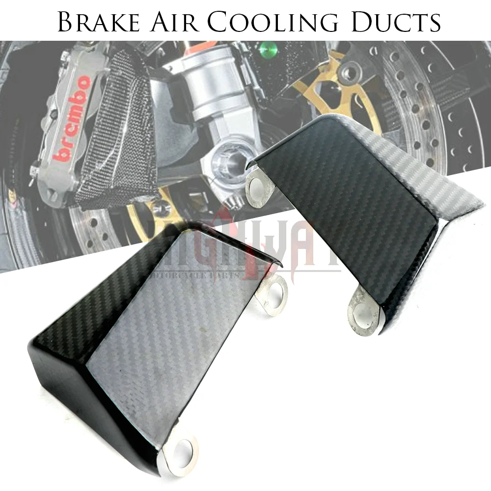 

100mm Carbon Fiber Motorcycle Cooling Air Ducts Brake Caliper Channel For Ducati 748 / R/RS/S 749 / Dark/R/S 750 Paso/S