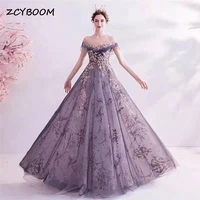elegant pink off the shoulder sparkly rhinestone beading long formal evening dresses banquet prom party gowns robe de soiree