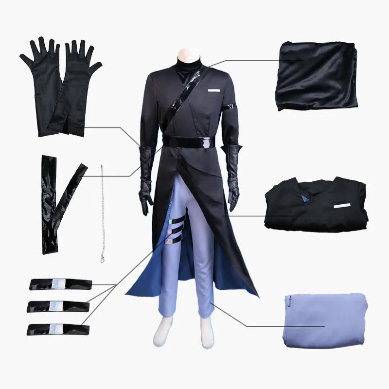 Аниме Alien Stage Ivan Косплей Черное Сорроу Черный Парик Ролевые Вечерние Брюки Пояс