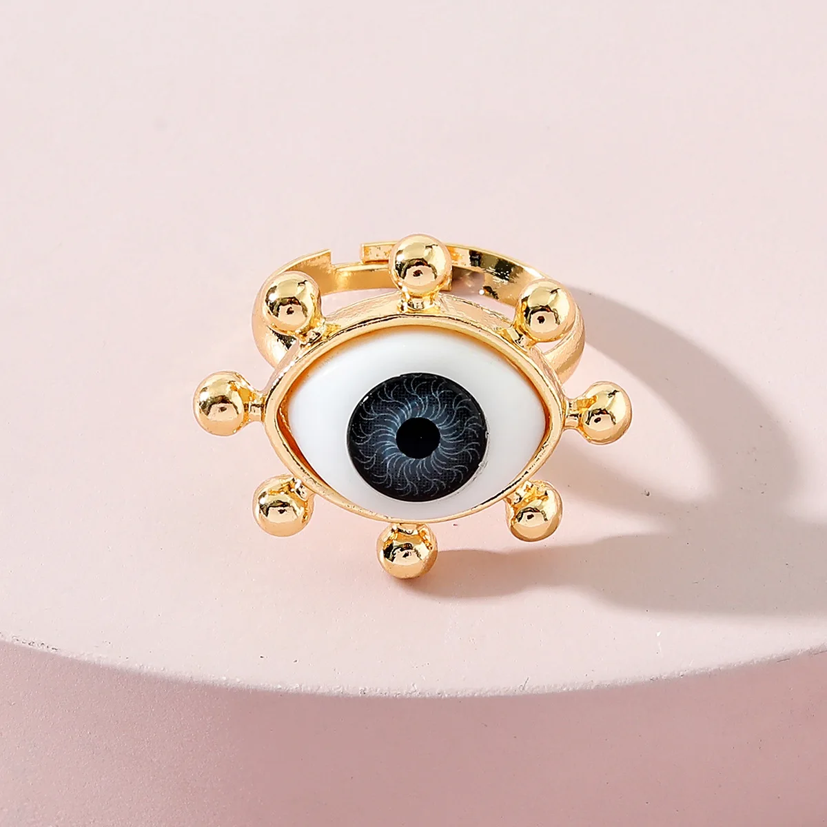 

LUNA CHIAO Women Fashion Jewelry Evil Eyes Statement Ring - Resin Eye Ball Funny Rings