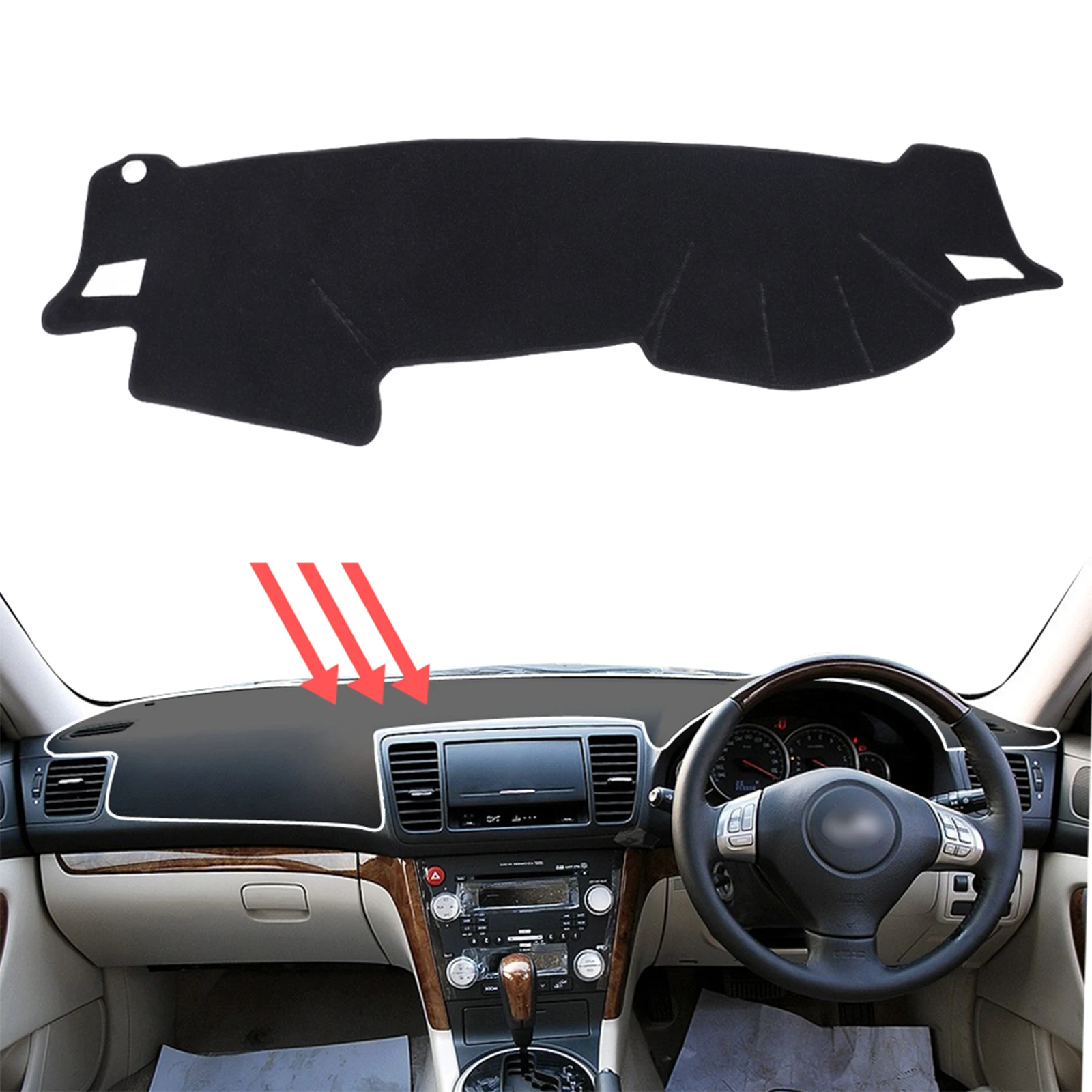 

Для Subaru Outback Legacy B4 2003 2004 2005 2006 2007 2008 2009, автомобильный коврик для приборной панели, коврик для приборной панели, солнцезащитный коврик, защитный ковер