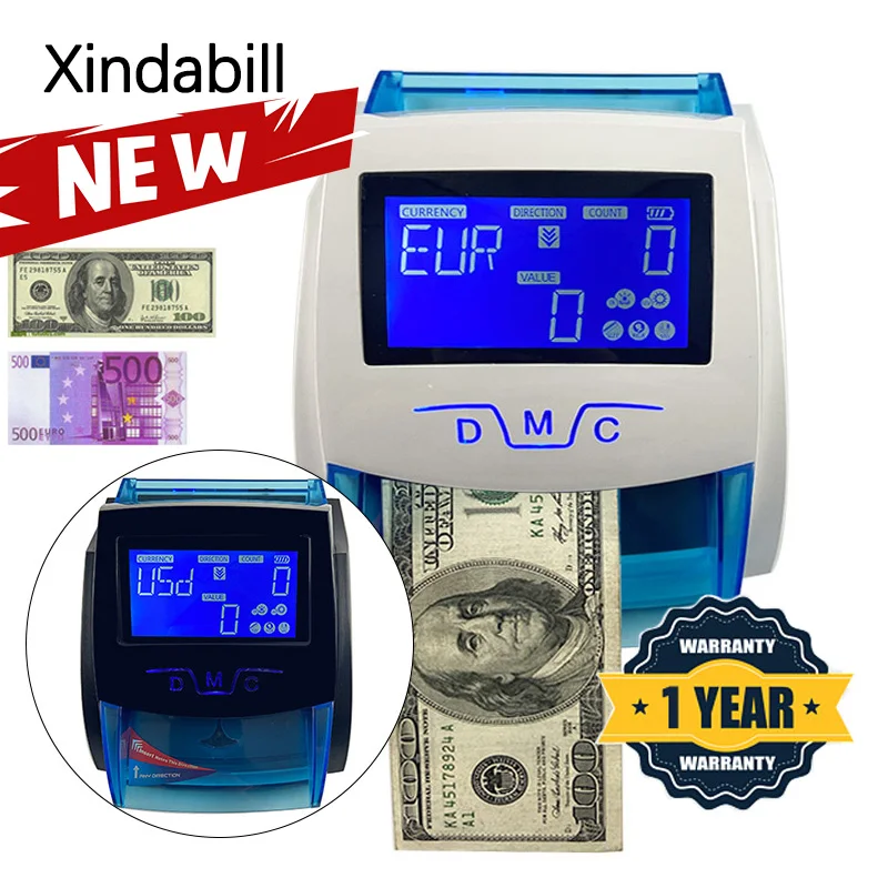 Free Shipping portable money counting machine Handy Banknote Detector USD/EUR Fake Money Euro Detecting Machine Bill Counter