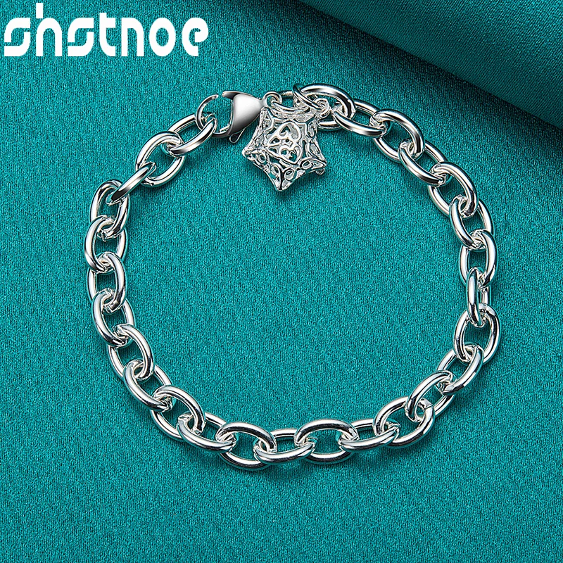 

SHSTONE 925 Sterling Silver Hollow Star Bracelets Birthday Wedding Party Gifts For Women Fashion Charm Original Brand Jewelry