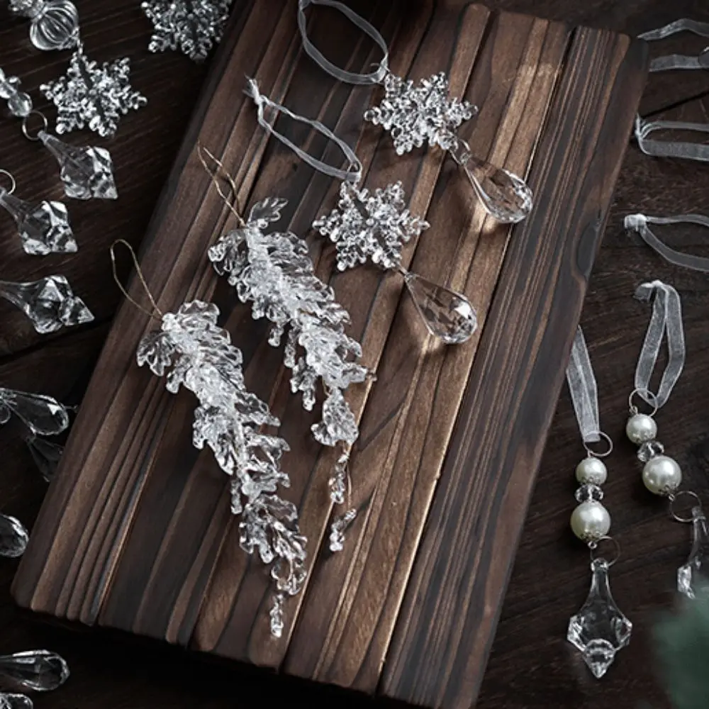 Бытовая акриловая рождественская подвеска в виде сосульки искусственная