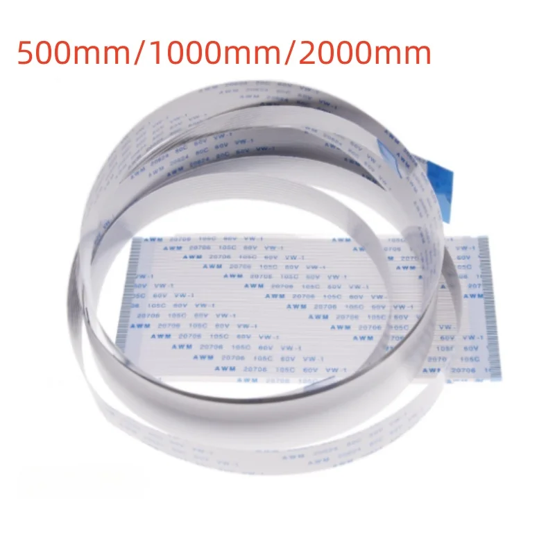 Гибкий плоский кабель FPC FFC  AWM 20624 80C 60В VW-1 4P/6/8/10/12/14/16/20/26/30/40/50/60Pin 500/1000/2000 мм