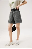 95 cotton denim shorts women short jeans pants for women 2022 summer jeans shorts women zipper fly casual solid