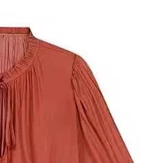 

New Women Puff Sleeve Mini Dress 2022 Spring V-Neck Lace-Up Ladies Waist Slim Pleated Ayered Ruffles Short Robe