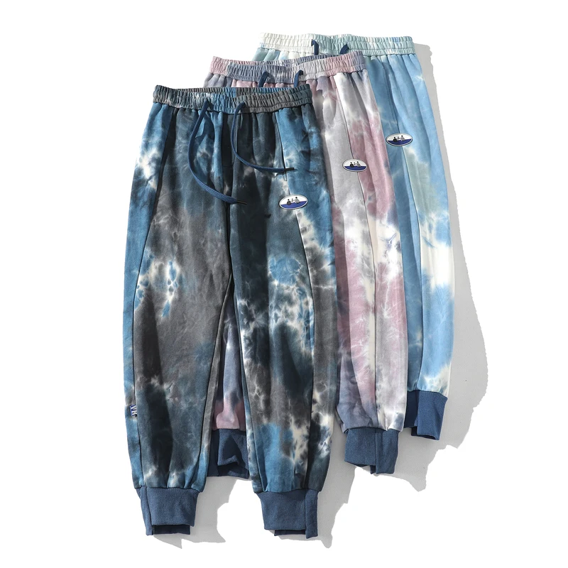 

RUIHUO Casual Tie-dye Pants Men Joggers Korean Streetwear Harem Pants For Man Chinese Size 4XL 2022 Autumn New Arrivals