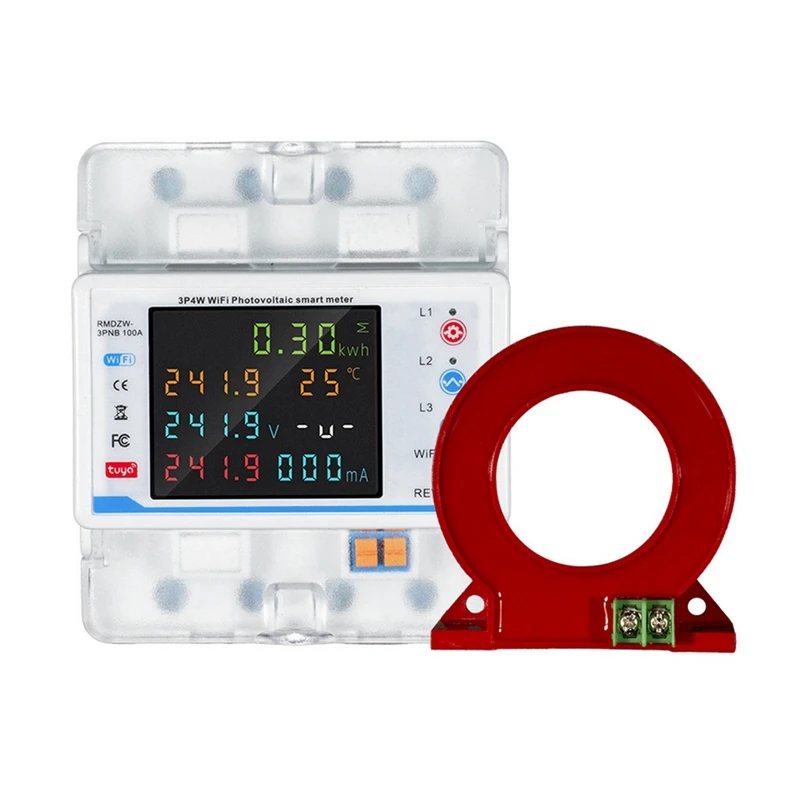 Tuya Wifi Intelligent Circuit Breaker Automatic Reclosure Protector 3P4W Power Meter Three Phase Switch Timing