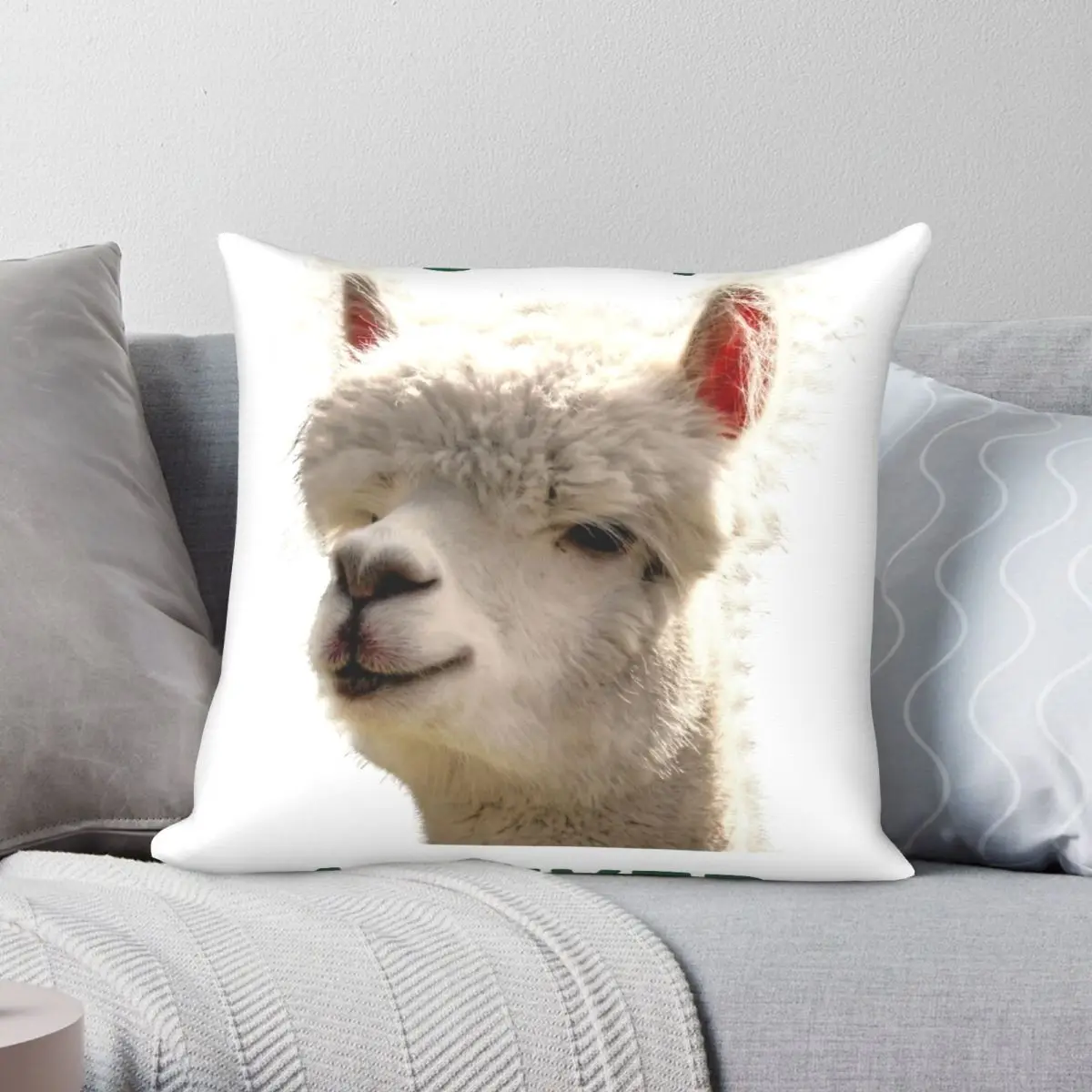 

Alpaka Lama SEXY AS EVER Классический чехол для подушки полиэфирный льняной бархат с принтом Zip Decor Home Cushion Case 45x45
