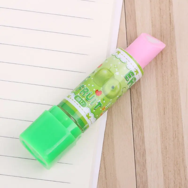 

H05A Lovely Lipstick Style Rubber Fruit Pencil Eraser Office Stationery Gift Toy