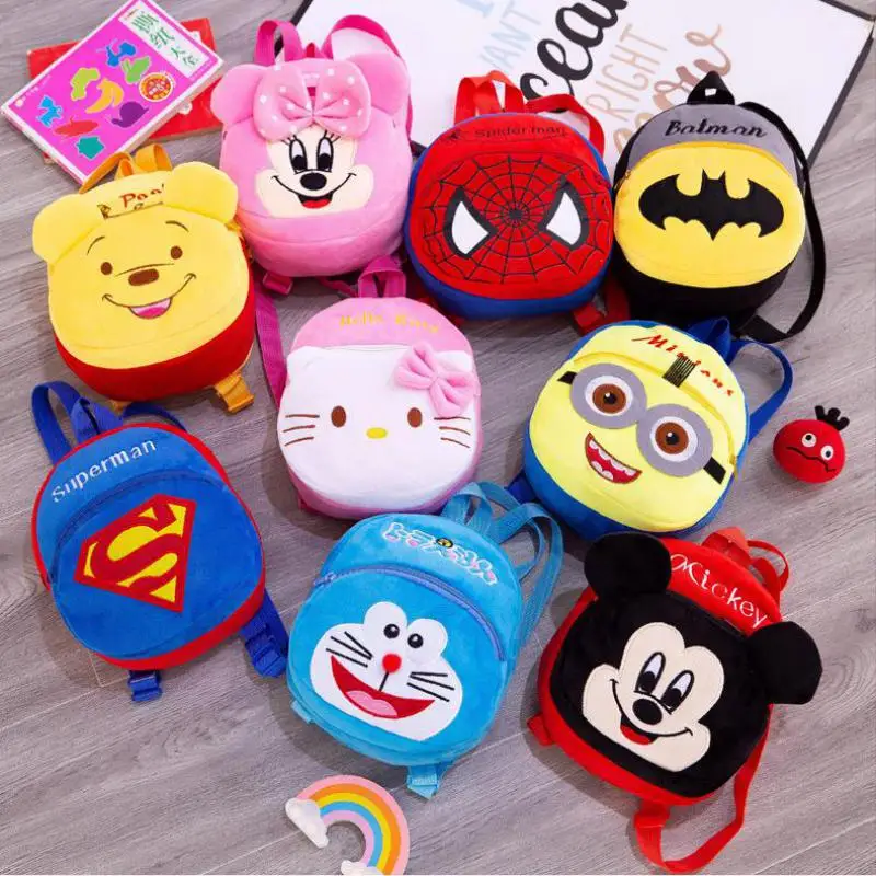 

22cm Cute Cartoon Anime Plush Toy Backpack 1-4 Year Old Children's School Bag Kawaii Birthday Christmas Gifts For Kids