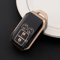 new electroplated tpu car key case for suzuki spacia mk53s jimny sierra swift wagon interior accessories 4 button key lock cover