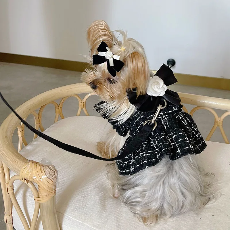 

Pet Supplies Dog Collar Vest Harness Lead Leash Clothes Accessories Cat Kitten Puppy Rabbit Camellia Flowers Princess Luxury