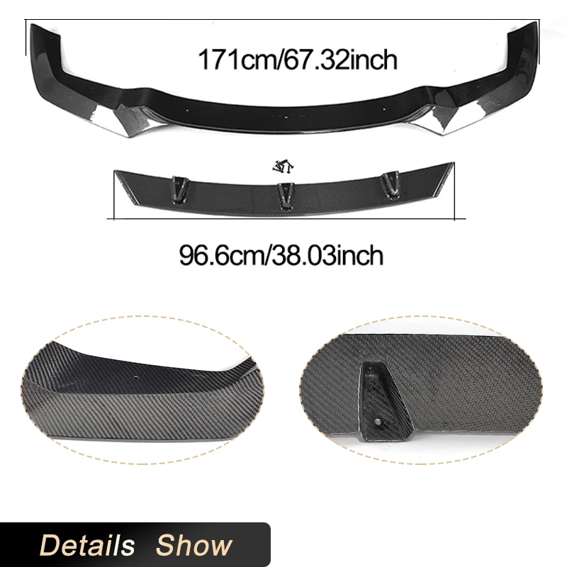 Автомобильный передний бампер спойлер из углеродного волокна для BMW F87 M2 Coupe