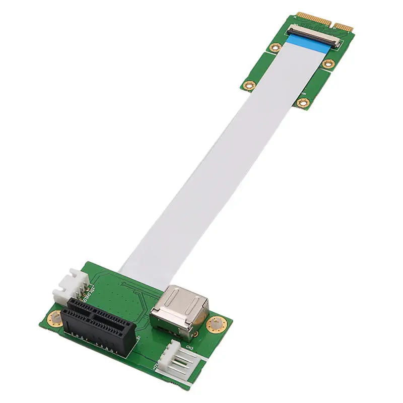 

Mini Pci-E To Usb Pci-E Express 1X Riser Extender Adapter Card+15/25Cm Fpc Cable
