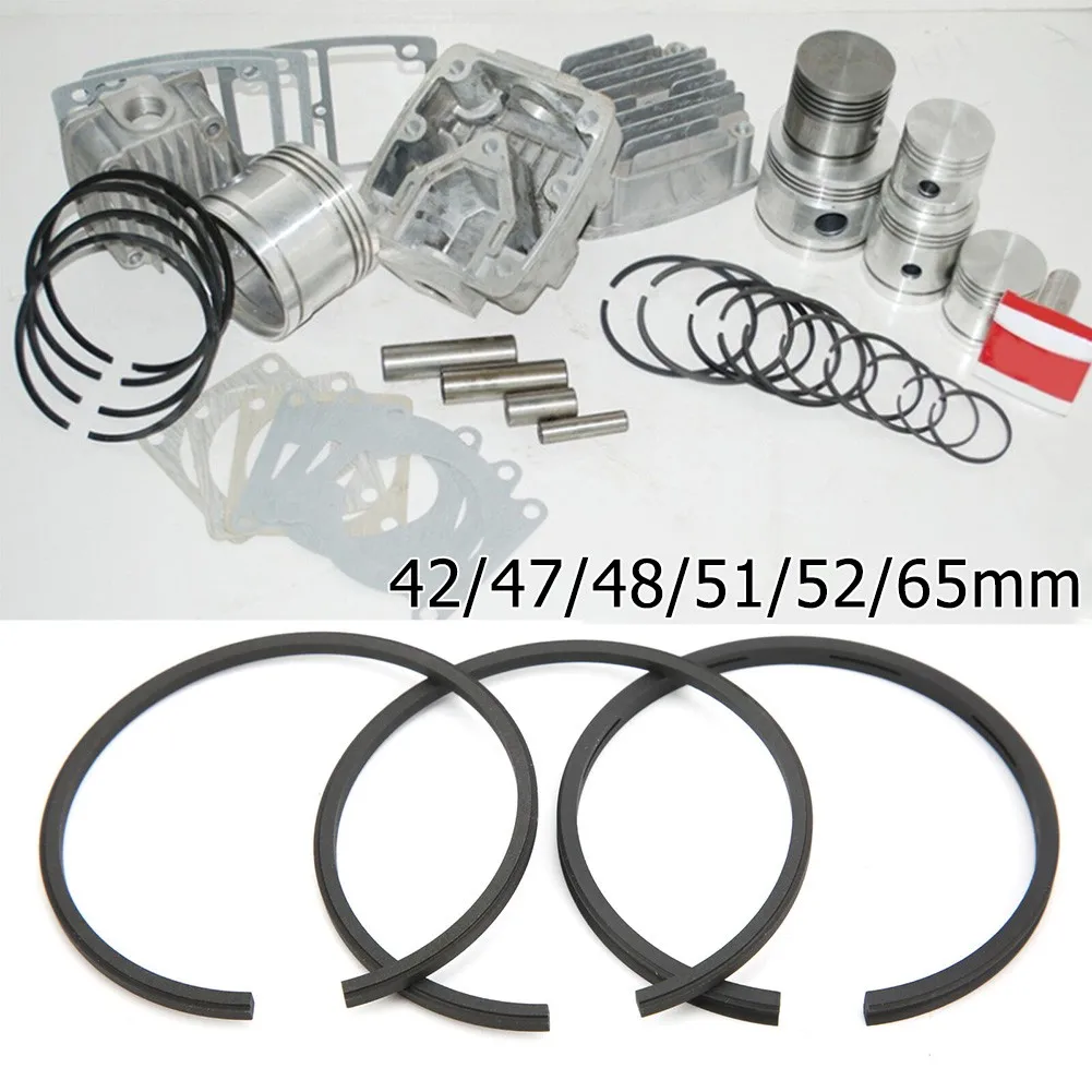 

3pcs Air Compressor Piston Ring Pneumatic Accessories Air Compressor Replacement Parts For 42/47/48/51/52/65mm Cylinder